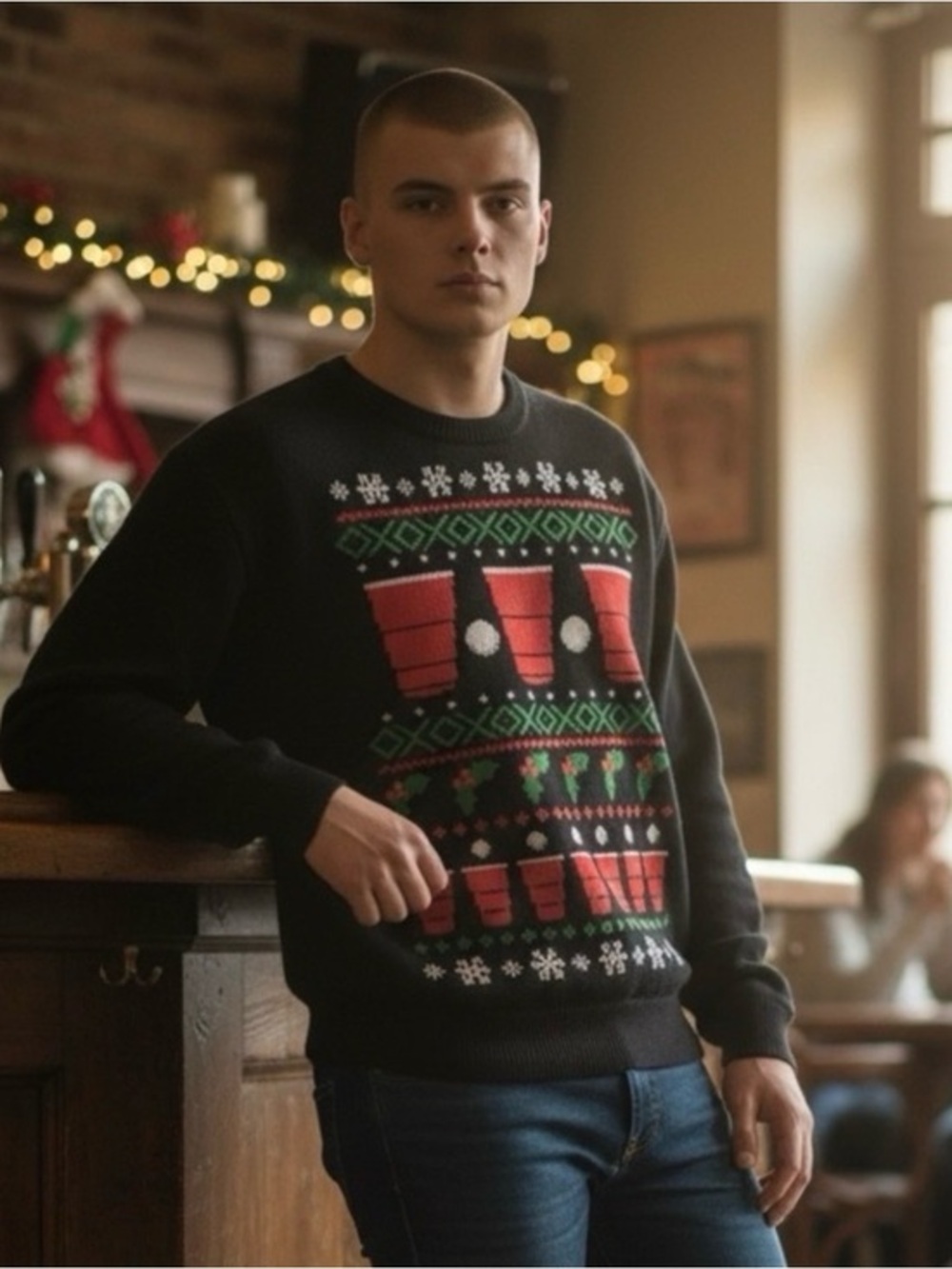 Beer Pong Christmas Sweatshirt